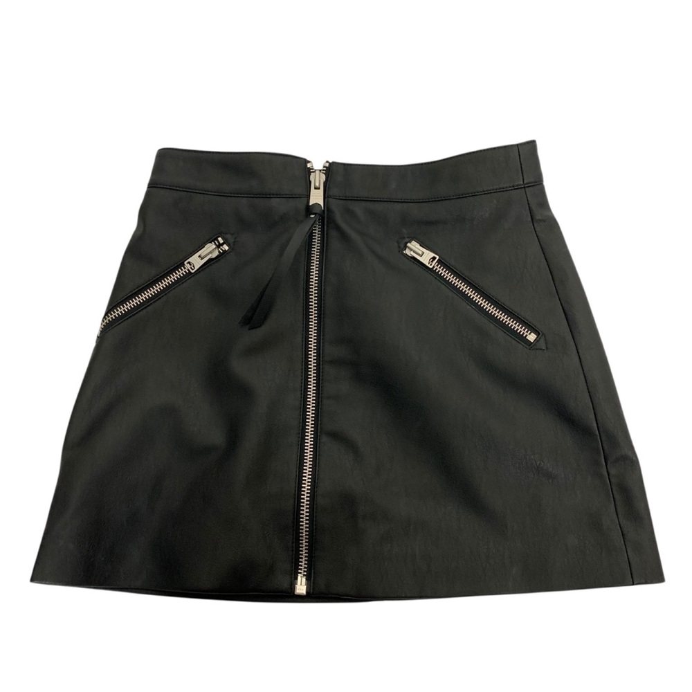Allsaints black piper faux skirt size 4 - Picture 3 of 12